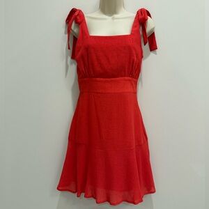 La Ven Tie Shoulder Mini Dress